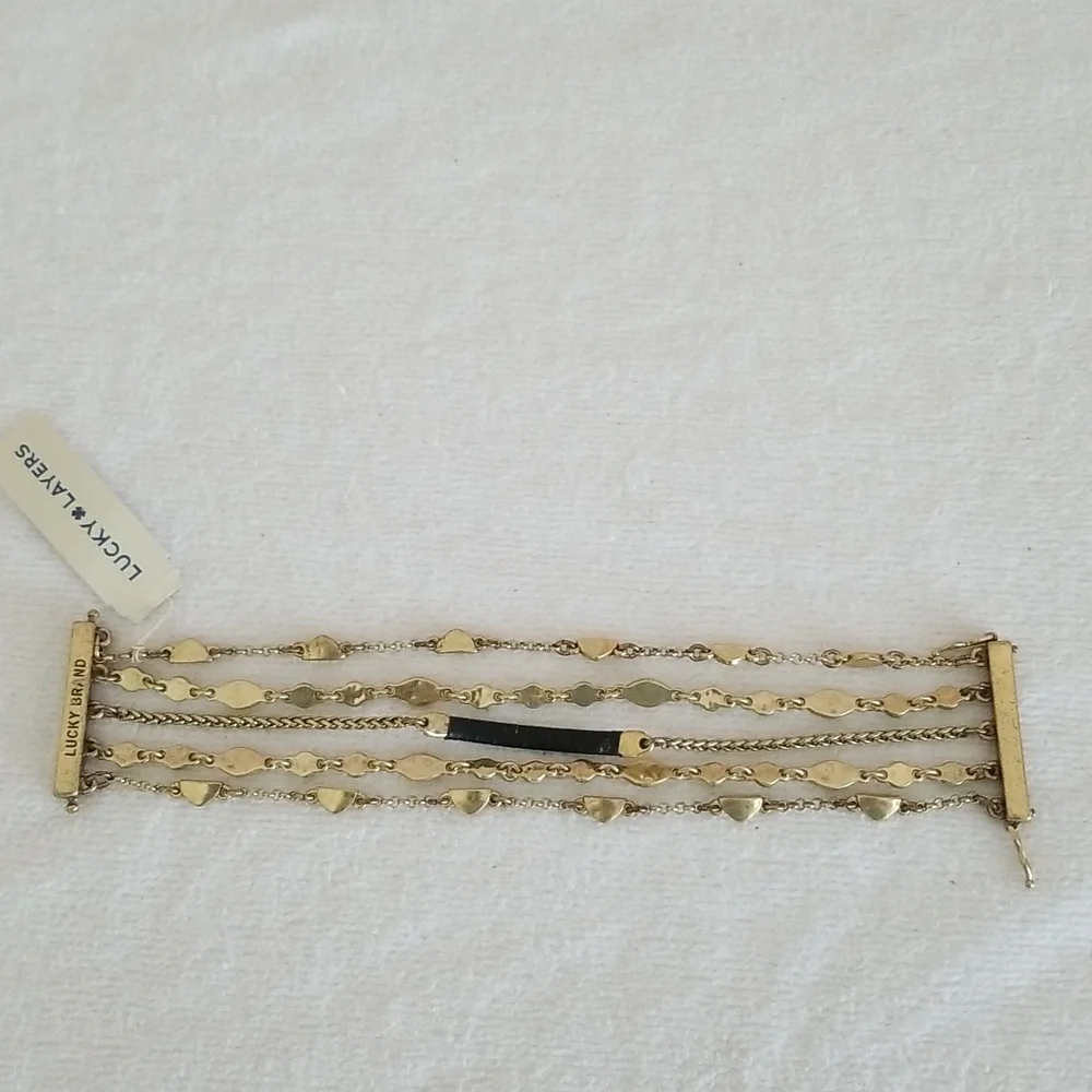 New Lucky Brand Beaded Layer Bracelet
